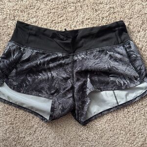lululemon athletica Women's Black and Gray Athletic Shorts